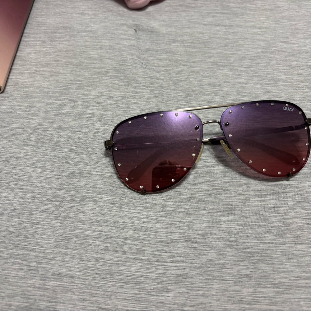 Quay Australia Studded Purple Sunglasses